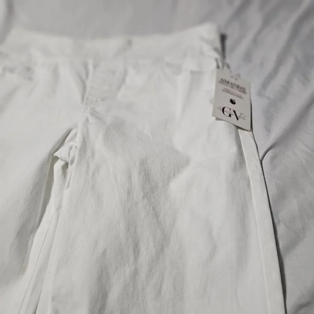 Gloria Vanderbilt Amanda Capri Vintage White Size 6 Cotton Blend Stretch